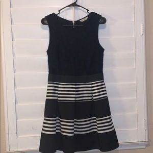 Black and white lace dress